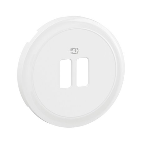Enjoliveur Celiane pour chargeur simple ou double USB Type-A et Type-C blanc CB0154 Enjoliveur Celiane pour chargeur simple ou double USB Type-A et Type-C blanc CB0154