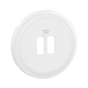 Enjoliveur Celiane pour chargeur simple ou double USB Type-A et Type-C blanc CB0154