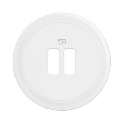 Enjoliveur Celiane pour chargeur simple ou double USB Type-A et Type-C blanc CB0154