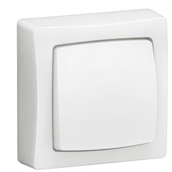 Transformeur 3 en 1 interrupteur, va-et-vient ou poussoir Saillie complet blanc 086001L