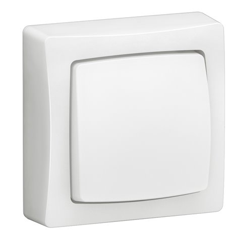 Transformeur 3 en 1 interrupteur, va-et-vient ou poussoir Saillie complet blanc 086001L