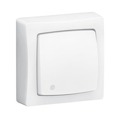 Transformeur 3 en 1 ASL interrupteur, va-et-vient ou poussoir lumineux Saillie complet blanc 086017L