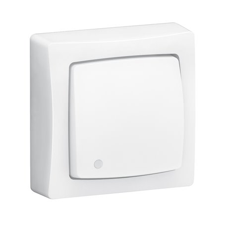 Transformeur 3 en 1 ASL interrupteur, va-et-vient ou poussoir lumineux Saillie complet blanc 086017L