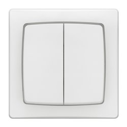 Transformeur double 5 en 1 ASL interrupteur, va-et-vient ou poussoir Saillie complet blanc 086020L