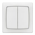 Transformeur double 5 en 1 ASL interrupteur, va-et-vient ou poussoir Saillie complet blanc 086020L