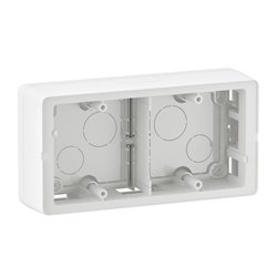 Cadre saillie Céliane 2 postes horizontal ou vertical blanc CB0232