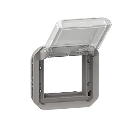 Adaptateur étanche Plexo IP55 pour intégration fonction Mosaic gris à volet 069580L