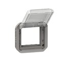 Adaptateur étanche Plexo IP55 pour intégration fonction Mosaic gris à volet 069580L