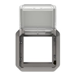 Adaptateur étanche Plexo IP55 pour intégration fonction Mosaic gris à volet 069580L