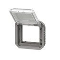 Adaptateur étanche Plexo IP55 pour intégration fonction Mosaic gris à volet 069580L