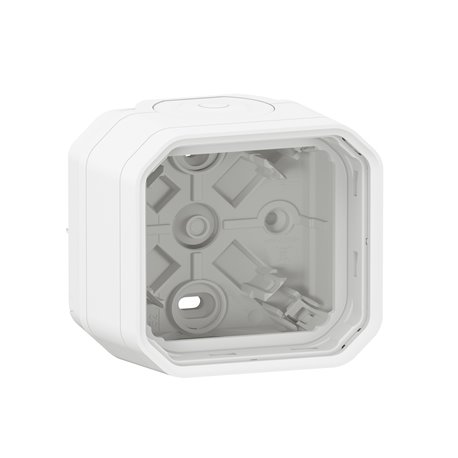 Boîtier saillie étanche Plexo 1 poste 1 entrée blanc 069689L