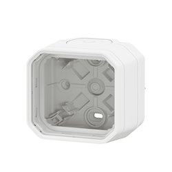 Boîtier saillie étanche Plexo 1 poste 1 entrée blanc 069689L