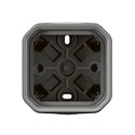 Boîtier saillie étanche Plexo 1 poste avec 2 embouts à membrane gris 069651L