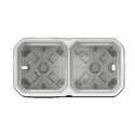 Boîtier saillie étanche Plexo 2 postes pour montage horizontal ou vertical blanc 069690L