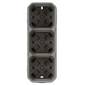 Boîtier saillie étanche Plexo 3 postes pour montage horizontal ou vertical gris 069680L