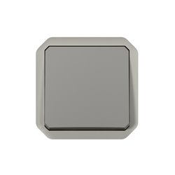 Interrupteur ou va-et-vient étanche Plexo 10AX 250V IP55 IK08 avec enjoliveur gris 069511L