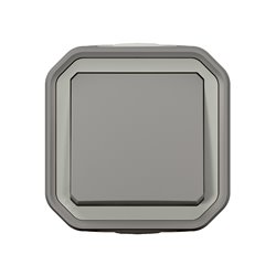 Interrupteur ou va-et-vient étanche Plexo 10AX 250V IP55 IK08 gris 069711L