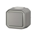 Interrupteur ou va-et-vient étanche Plexo 10AX 250V IP55 IK08 gris 069711L