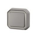 Interrupteur ou va-et-vient étanche Plexo 10AX 250V IP55 IK08 gris 069811L
