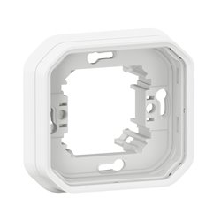 Support plaque étanche pour montage en encastré 1 poste Plexo blanc 069692L