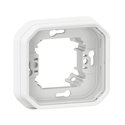 Support plaque étanche pour montage en encastré 1 poste Plexo blanc 069692L