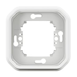 Support plaque étanche pour montage en encastré 1 poste Plexo blanc 069692L