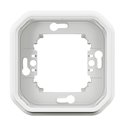 Support plaque étanche pour montage en encastré 1 poste Plexo blanc 069692L