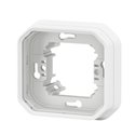 Support plaque étanche pour montage en encastré 1 poste Plexo blanc 069692L