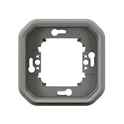 Support plaque étanche pour montage en encastré 1 poste Plexo gris 069681L