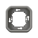 Support plaque étanche pour montage en encastré 1 poste Plexo gris 069681L