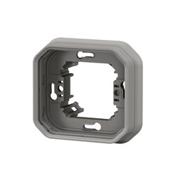 Support plaque étanche pour montage en encastré 1 poste Plexo gris 069681L