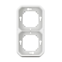 Support plaque étanche pour montage horizontal ou vertical Plexo blanc 069694L