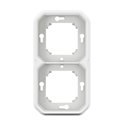 Support plaque étanche pour montage horizontal ou vertical Plexo blanc 069694L