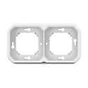 Support plaque étanche pour montage horizontal ou vertical Plexo blanc 069694L