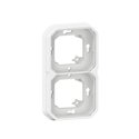 Support plaque étanche pour montage horizontal ou vertical Plexo blanc 069694L