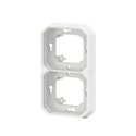 Support plaque étanche pour montage horizontal ou vertical Plexo blanc 069694L