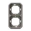 Support plaque étanche pour montage horizontal ou vertical Plexo gris 069683L