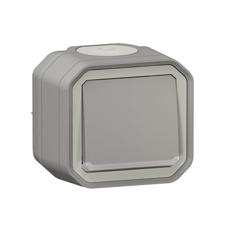 Interrupteur ou va-et-vient lumineux étanche Plexo 10AX 250V IP55 IK08 gris 069713L Interrupteur ou va-et-vient lumineux étanche Plexo 10AX 250V IP55 IK08 gris 069713L