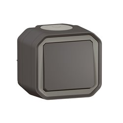 Interrupteur ou va-et-vient Plexo étanche 10AX 250V IP55 IK08 anthracite 069761L