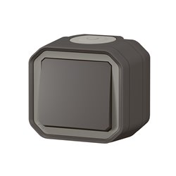 Interrupteur ou va-et-vient Plexo étanche 10AX 250V IP55 IK08 anthracite 069761L