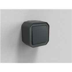 Interrupteur ou va-et-vient Plexo étanche 10AX 250V IP55 IK08 anthracite 069761L