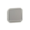 Interrupteur ou va-et-vient témoin étanche Plexo 10AX 250V IP55 IK08 avec enjoliveur gris 069512L