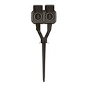 Piquet de jardin étanche avec 2 prises 2P+T Plexo anthracite 069749L
