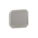 Poussoir inverseur NO-NF lumineux étanche Plexo 10A IP55 IK08 gris 069536L