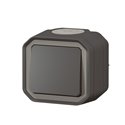 Poussoir NO étanche Plexo 10A IP55 IK08 anthracite 069790L