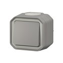 Poussoir NO étanche Plexo 10A IP55 IK08 gris 069720L