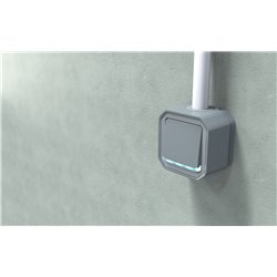 Poussoir NO lumineux étanche Plexo 10A IP55 IK08 gris 069722L