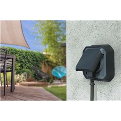 Prise de courant 2P+T étanche Plexo 16A 250V IP55 IK08 anthracite 069860L