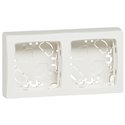 Cadre saillie 2 postes blanc 086092