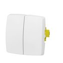 Transformeur double 5 en 1 interrupteur, va-et-vient ou poussoir double Saillie composable blanc bornes automatiques 086120L